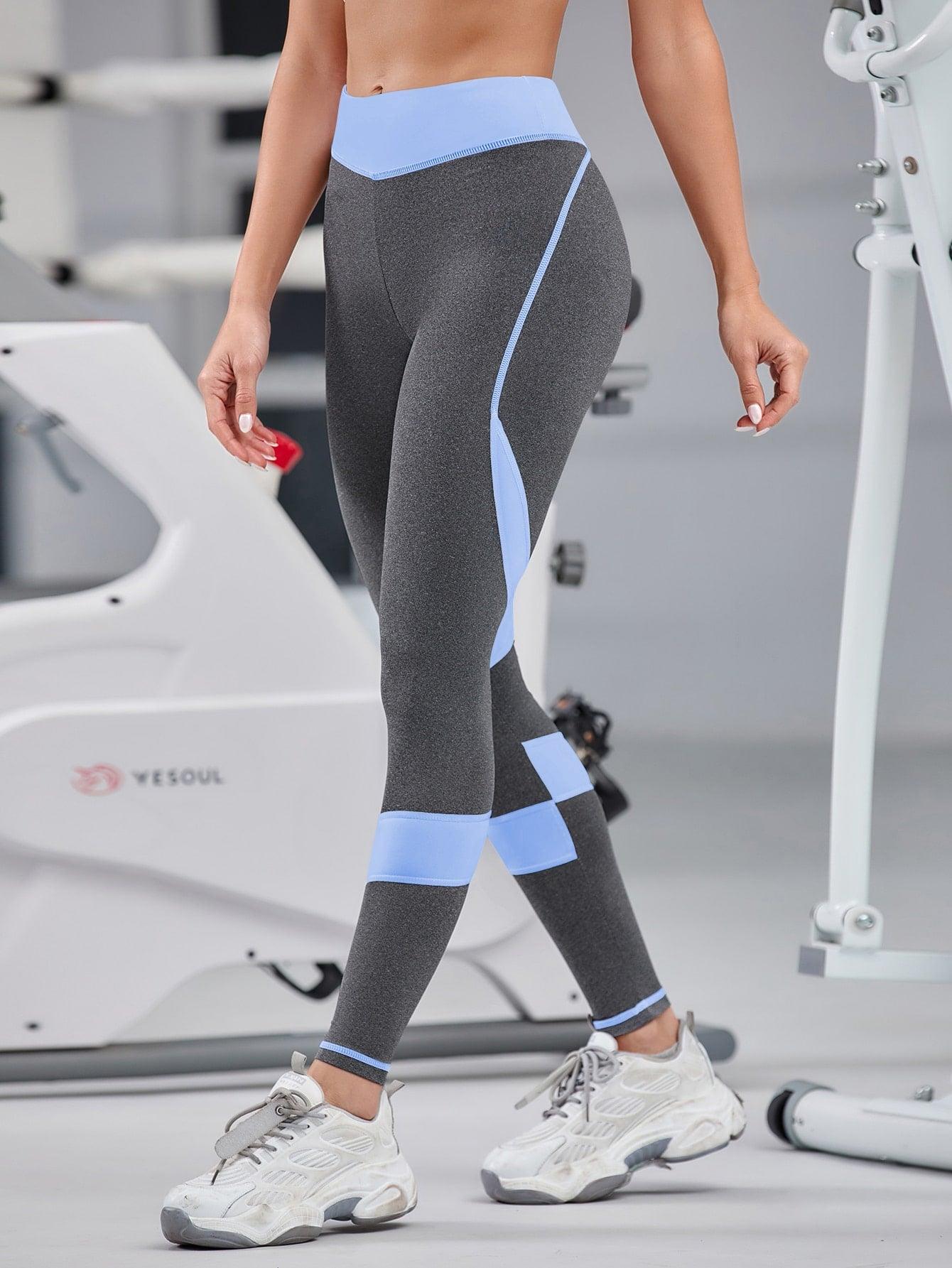 CONTRAST SPORTS LEGGINGS - pink kangaroo yoga