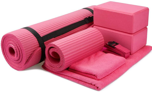 7pcs YOGA BUNDLE - pink kangaroo yoga