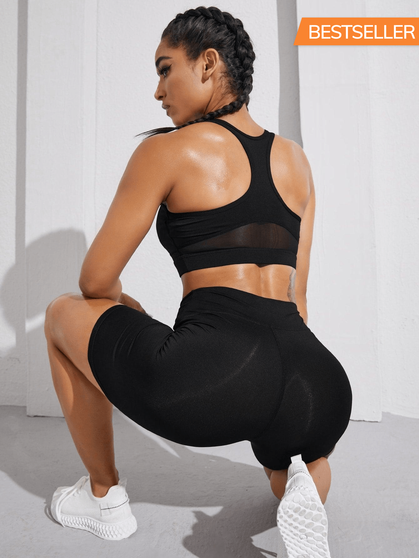 MESH INSERT YOGA SET - pink kangaroo yoga