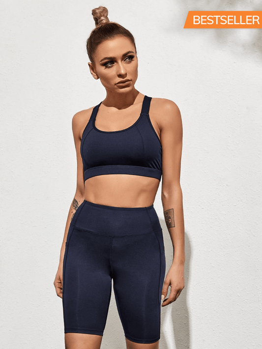 KRISS KROSS BIKER SPORTS SET - pink kangaroo yoga
