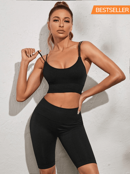 DOUBLE STRAP FITNESS SET - pink kangaroo yoga