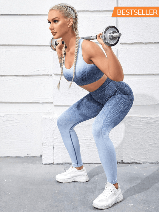 OMBRE RACER YOGA SET - pink kangaroo yoga