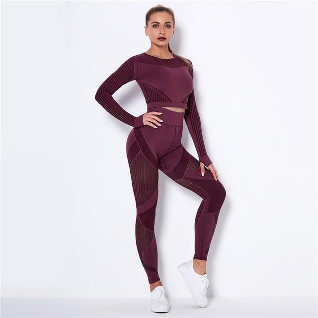 REBEL OUT YOGA SET - pink kangaroo yoga
