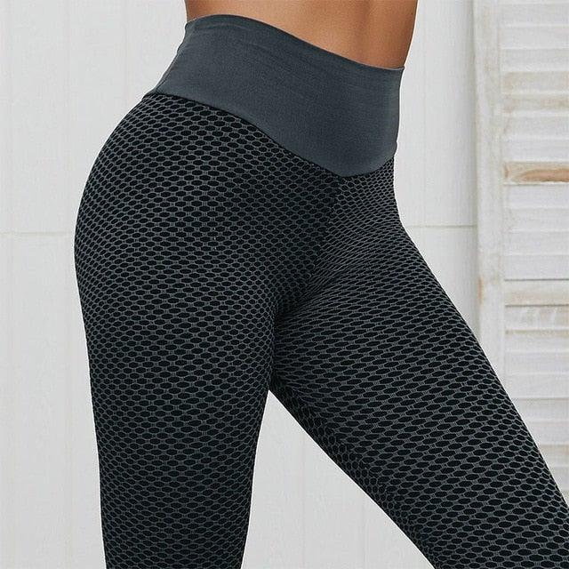 KNIT PUSH UP LEGGINGS - pink kangaroo yoga
