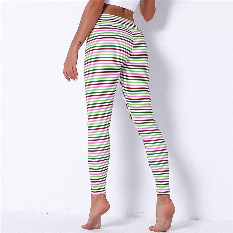 RAINBOW BRIGHT LEGGINGS - pink kangaroo yoga