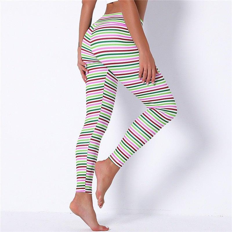 RAINBOW BRIGHT LEGGINGS - pink kangaroo yoga